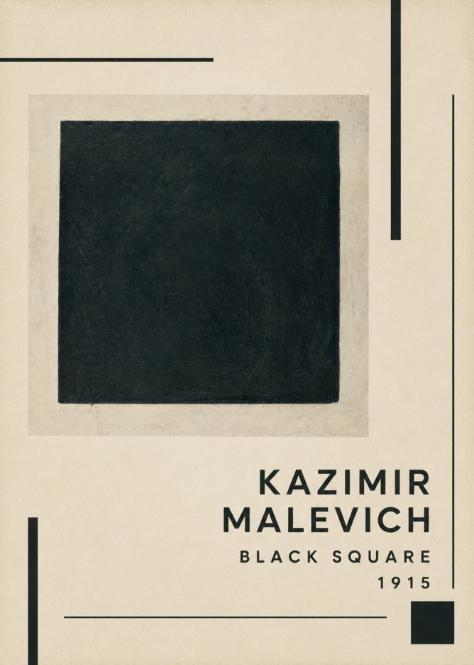 Kazimir Malevich Black Square No2 - Póster