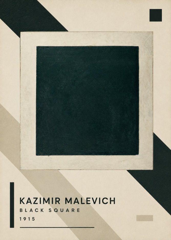 Kazimir Malevich Black Square No3 - Póster