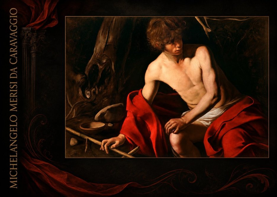 Michelangelo Merisi da Caravaggio John the Baptist (Youth with a Ram) No3 - Póster