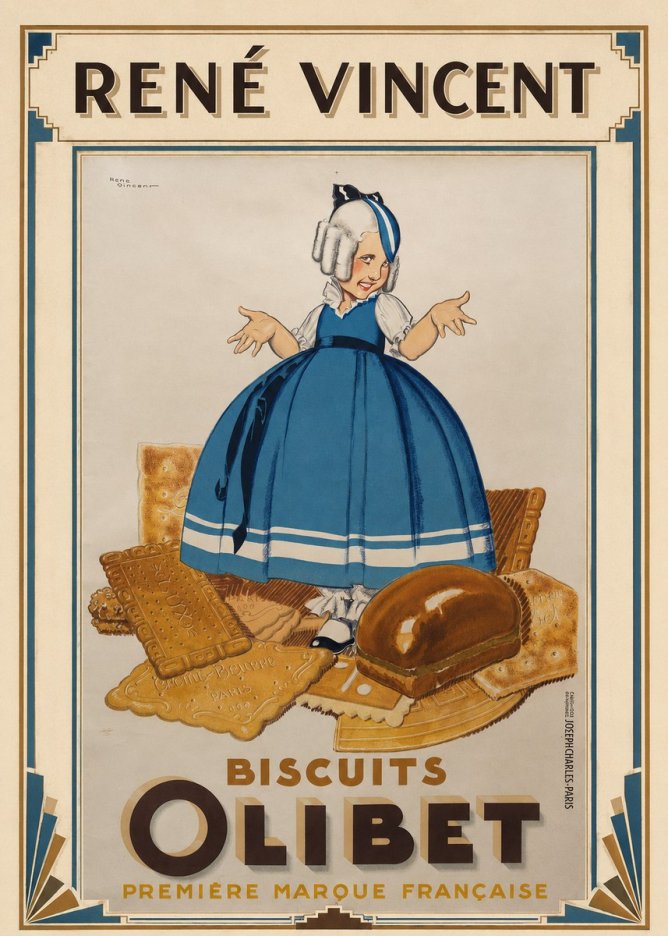 René Vincent Biscuits Olibet No1 - Póster