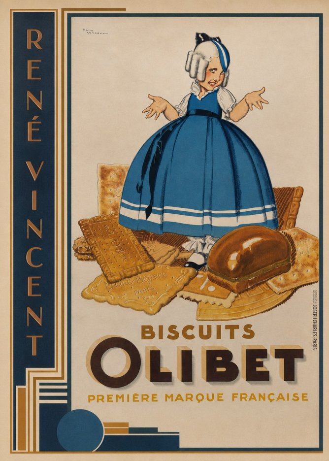 René Vincent Biscuits Olibet No2 - Póster