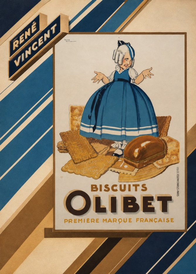 René Vincent Biscuits Olibet No4 - Póster