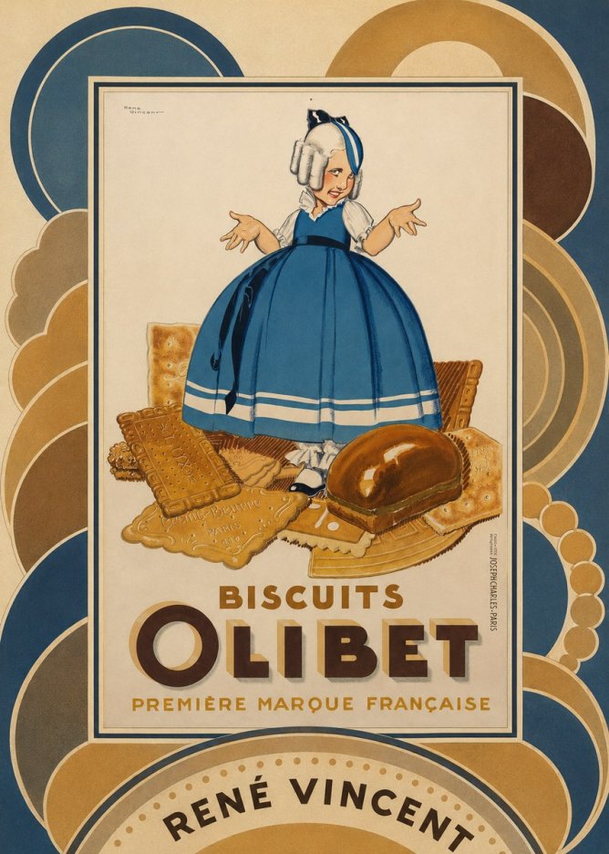 René Vincent Biscuits Olibet No5 - Póster