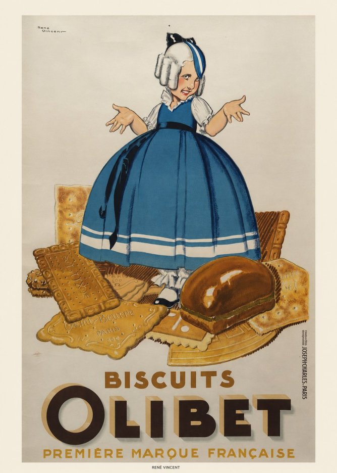 René Vincent Biscuits Olibet No6 - Póster