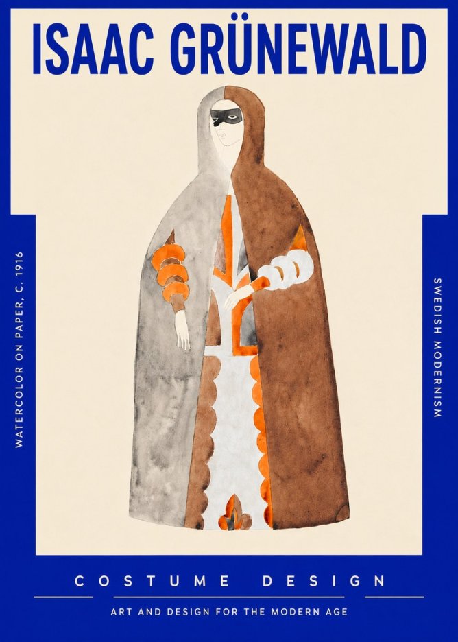 Isaac Grünewald Costume Design VI No4 - Póster