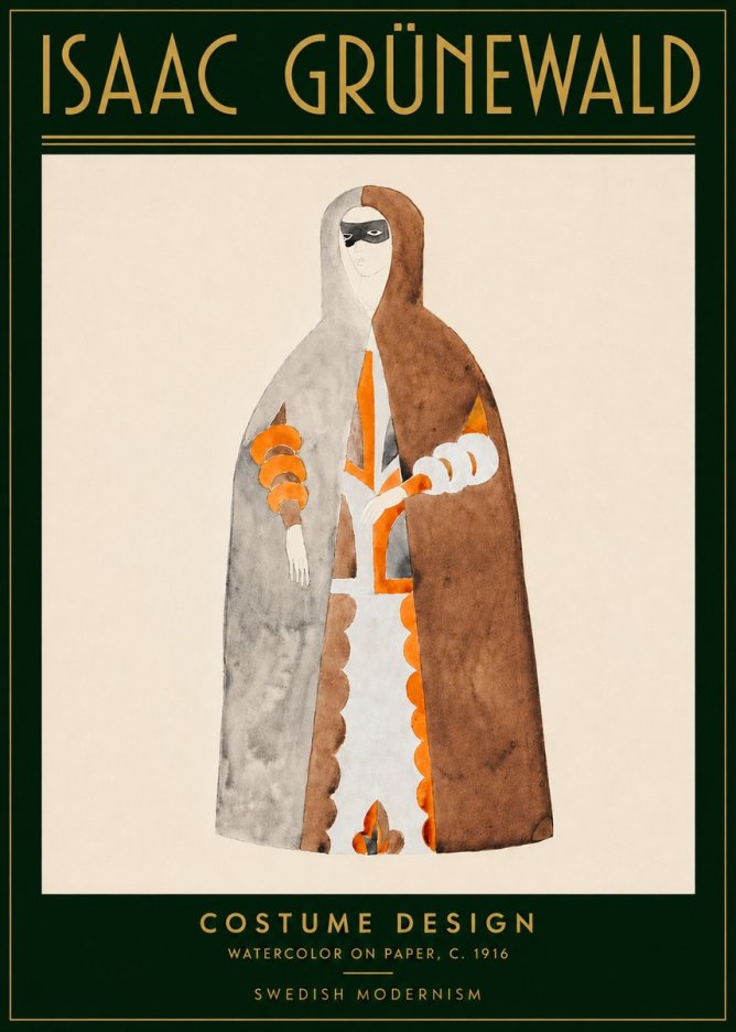 Isaac Grünewald Costume Design VI No5 - Póster