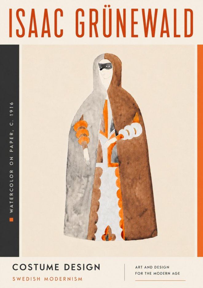 Isaac Grünewald Costume Design VI No6 - Póster