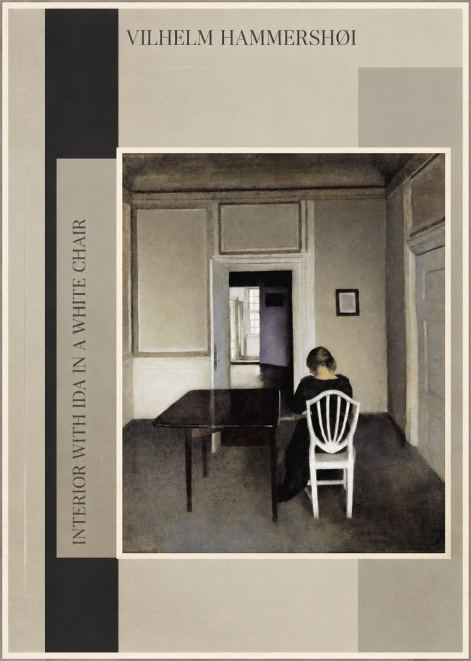 Vilhelm Hammershøi Interior with Ida in a White Chair No3 - Póster
