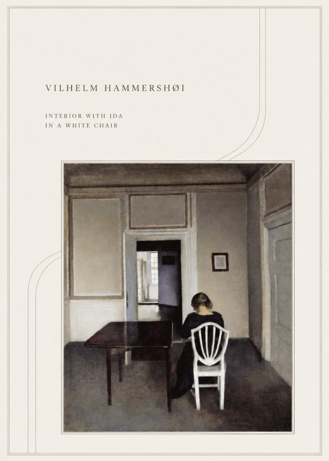 Vilhelm Hammershøi Interior with Ida in a White Chair No4 - Póster