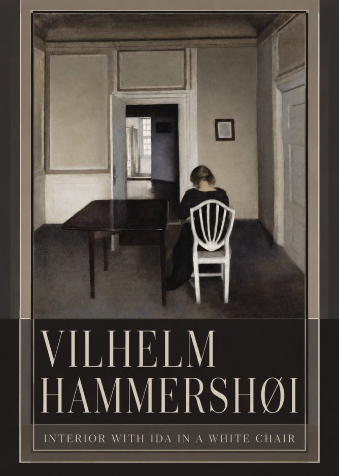 Vilhelm Hammershøi Interior with Ida in a White Chair No5 - Póster