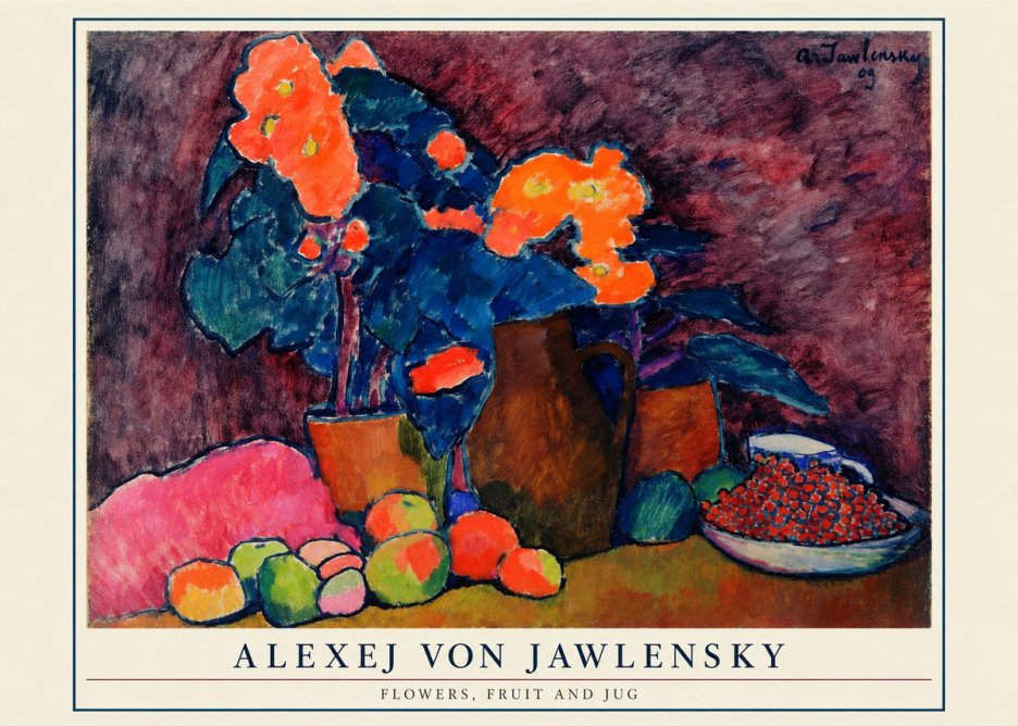 Alexej von Jawlensky Flowers, Fruit and Jug No4 - Póster