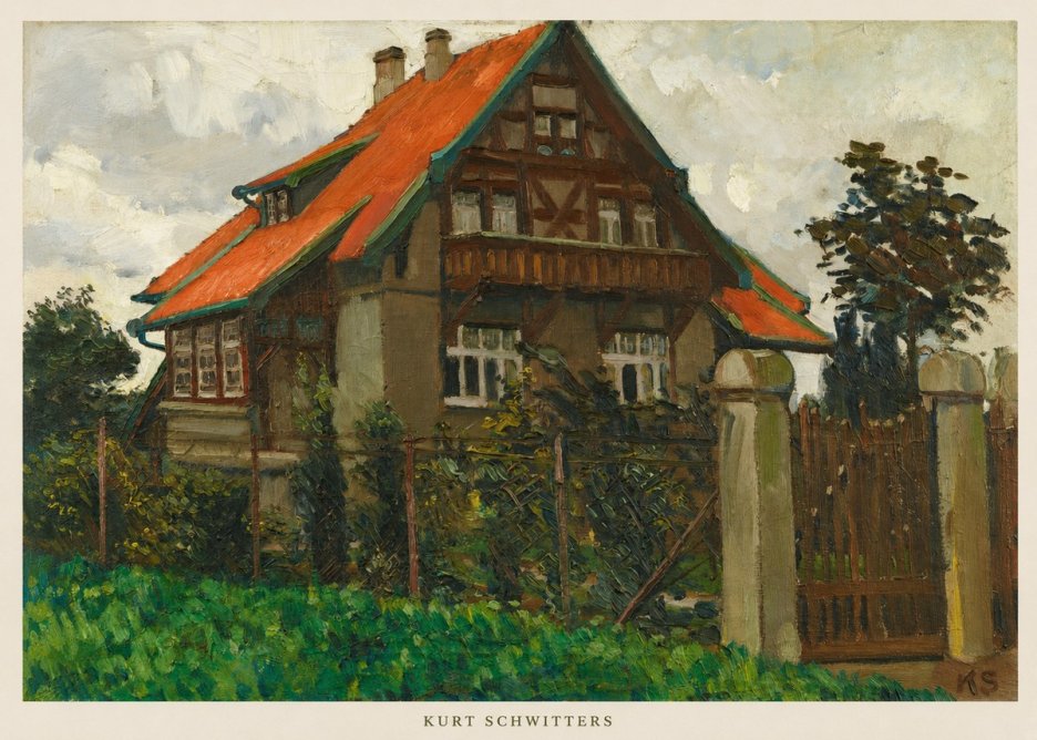 Kurt Schwitters The House on Berggasse No6 - Póster