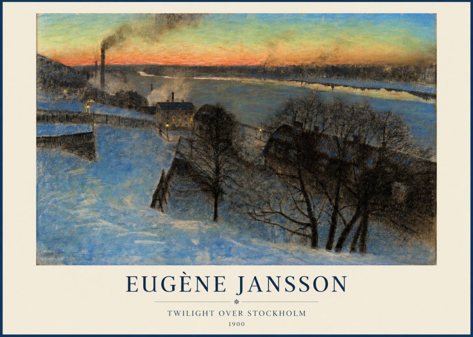 Eugène Jansson Twilight over Stockholm No1 - Póster