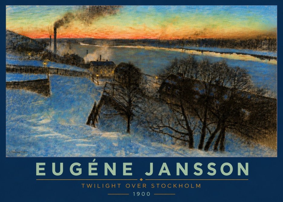 Eugène Jansson Twilight over Stockholm No5 - Póster
