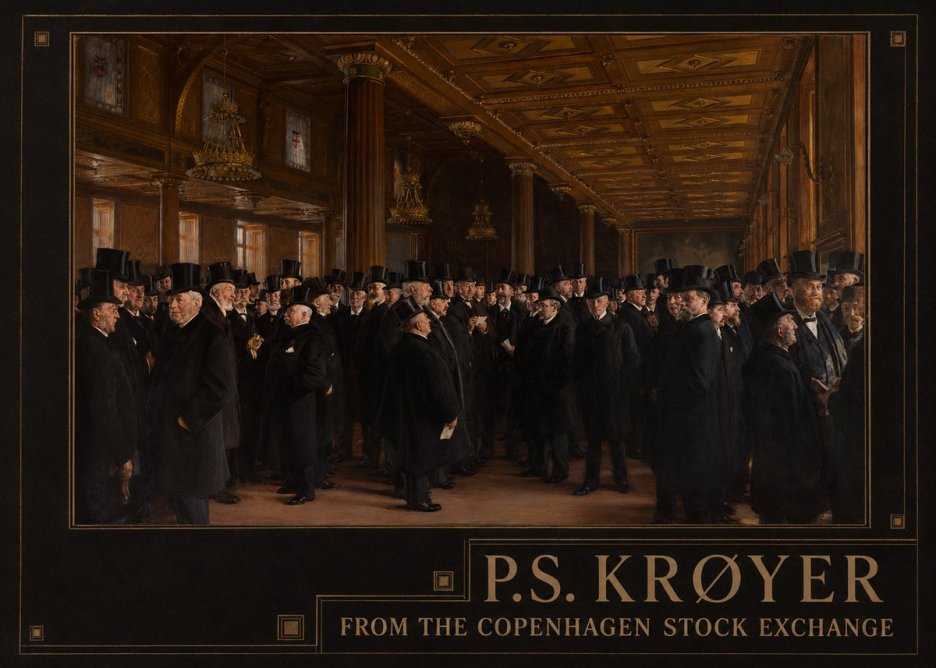 P.S. Krøyer From the Copenhagen Stock Exchange No4 - Póster