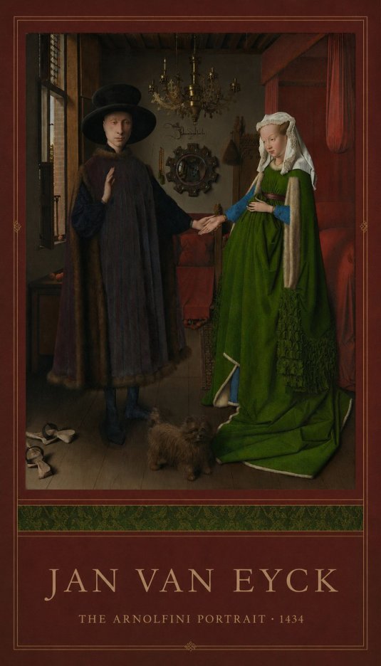Jan van Eyck The Arnolfini Portrait IV No3 - Póster