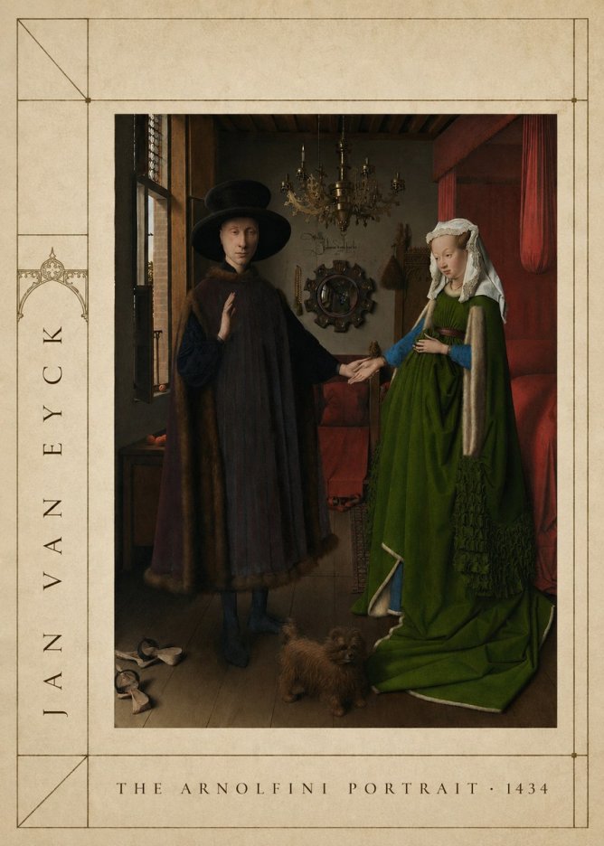 Jan van Eyck The Arnolfini Portrait IV No4 - Póster