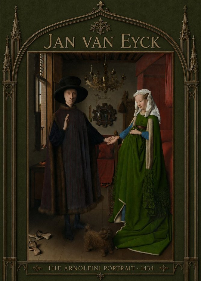 Jan van Eyck The Arnolfini Portrait IV No5 - Póster