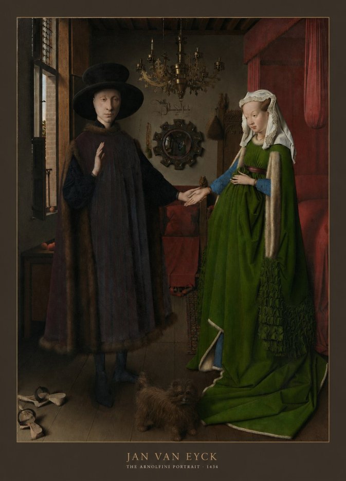 Jan van Eyck The Arnolfini Portrait IV No6 - Póster