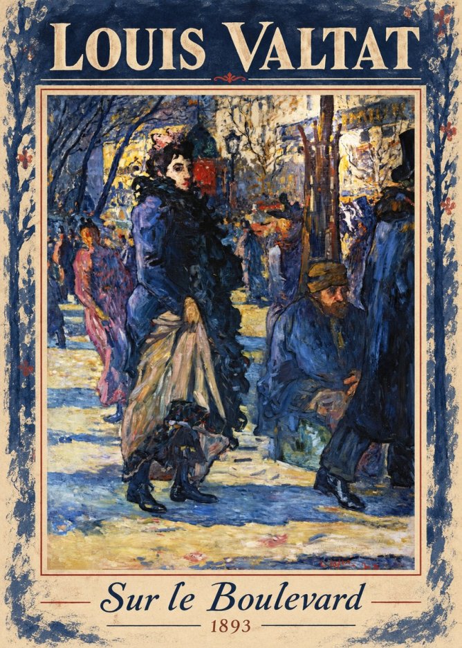 Louis Valtat Sur Le Boulevard No1 - Póster