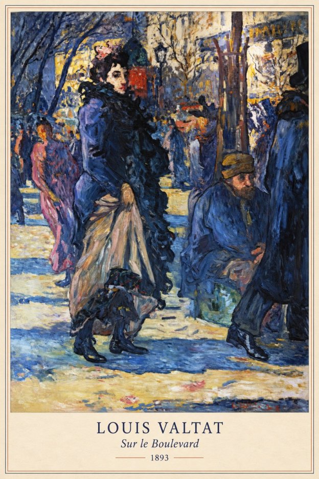 Louis Valtat Sur Le Boulevard No6 - Póster