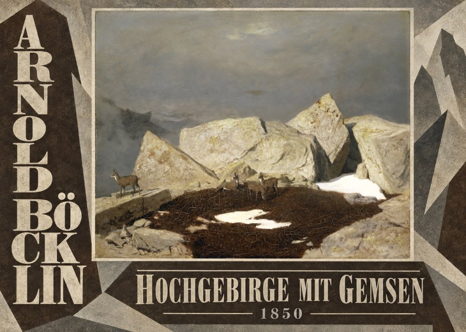 Arnold Böcklin Hochgebirge Mit Gemsen No5 - Póster