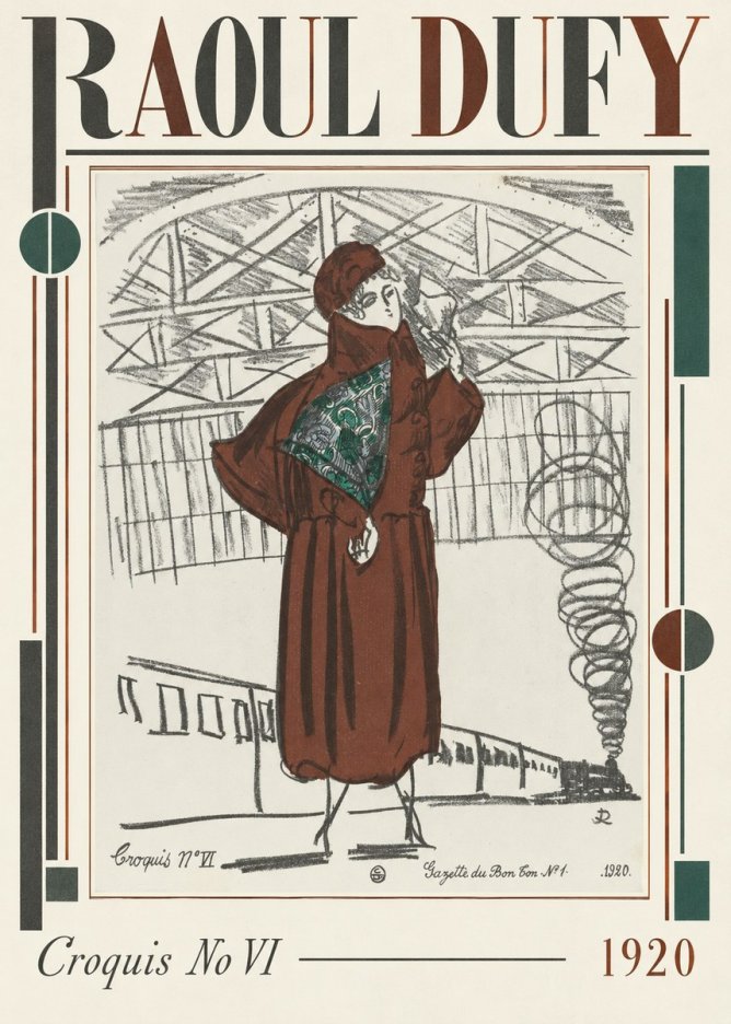 Raoul Dufy Croquis No Vi No2 - Póster