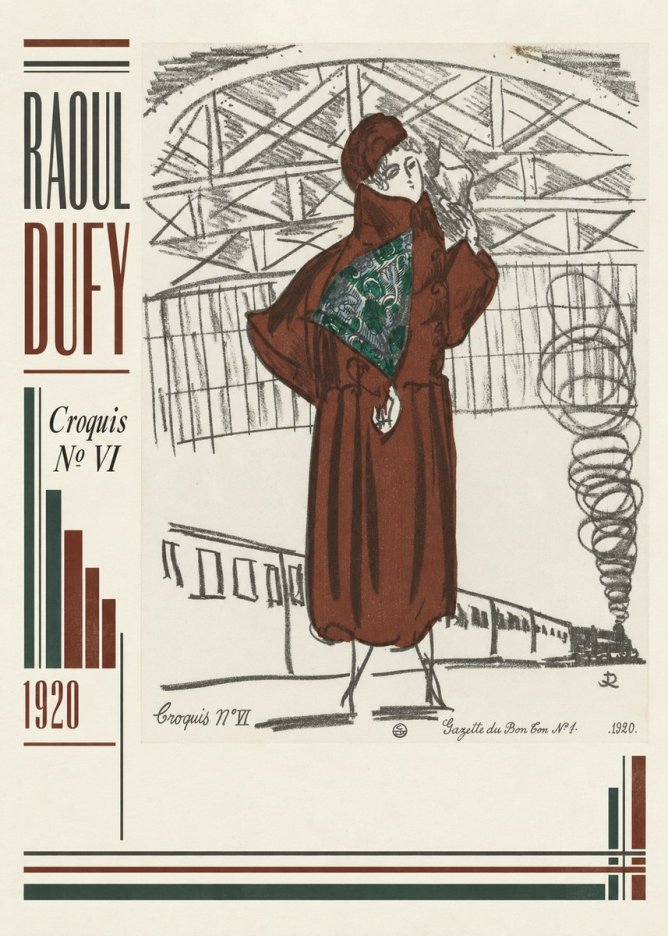 Raoul Dufy Croquis No Vi No5 - Póster