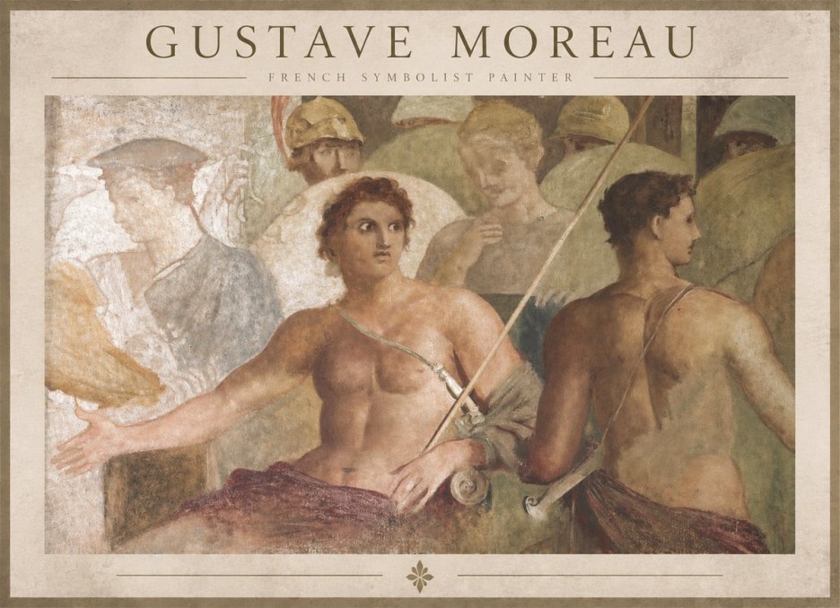 Gustave Moreau Les Prétendants No2 - Póster