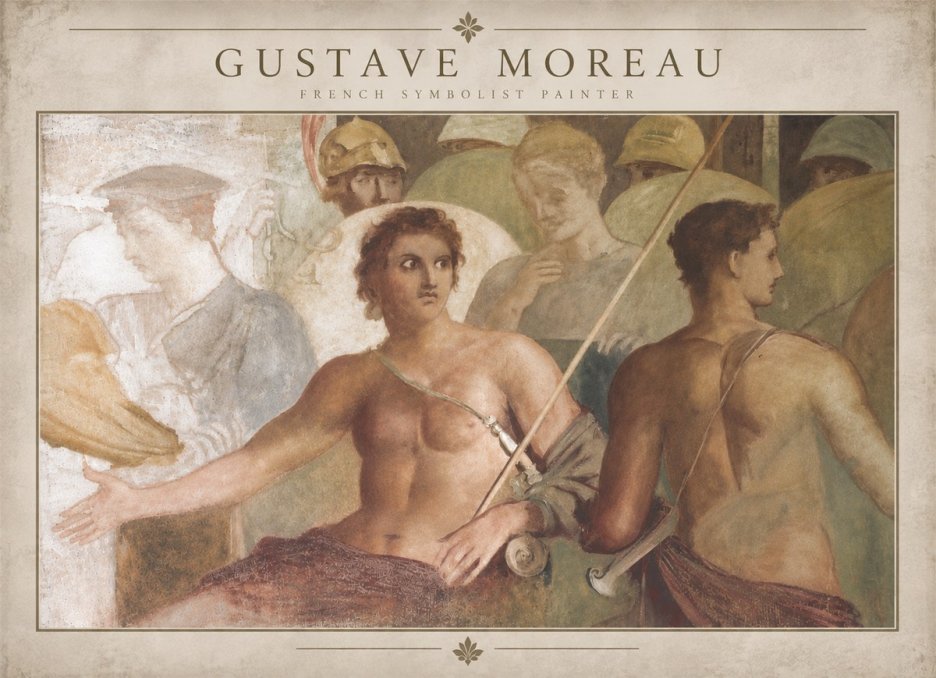 Gustave Moreau Les Prétendants No4 - Póster