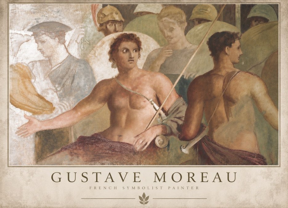 Gustave Moreau Les Prétendants No5 - Póster
