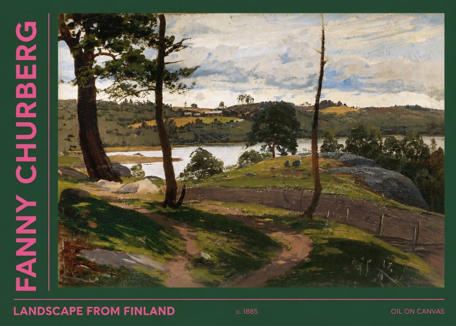 Fanny Churberg Landscape from Finland No2 - Póster