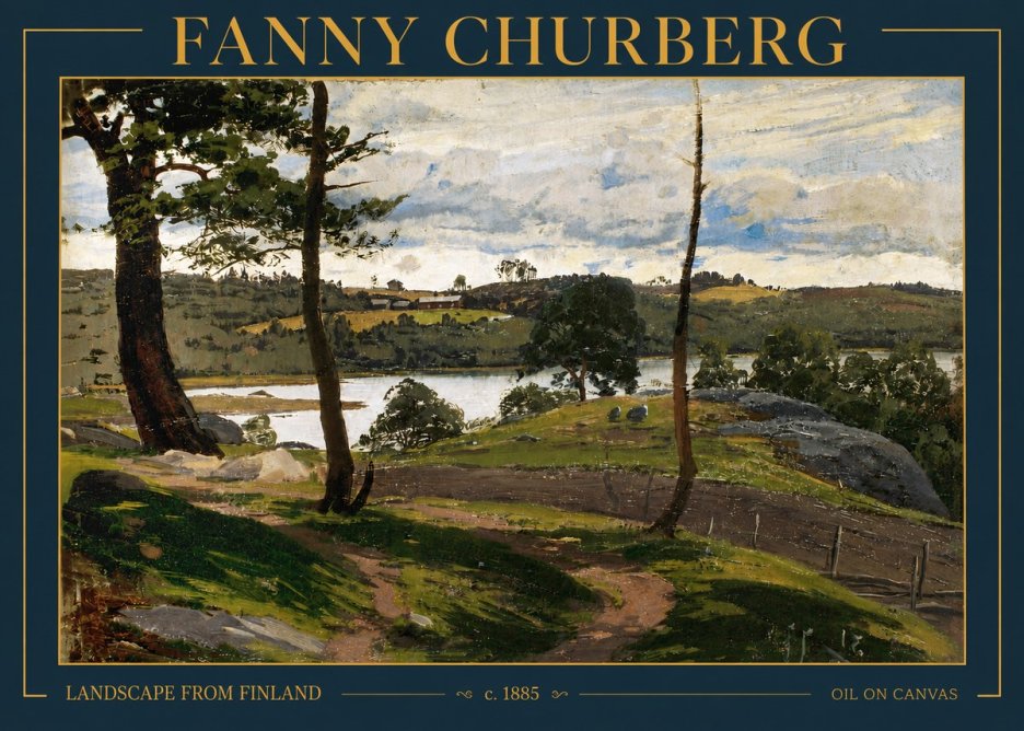 Fanny Churberg Landscape from Finland No4 - Póster