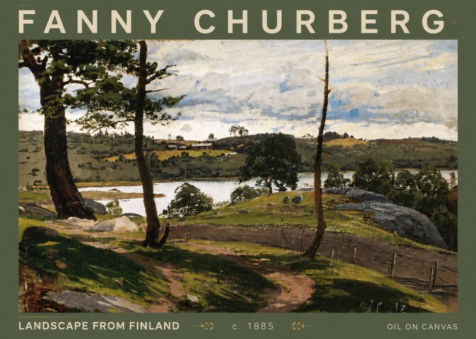 Fanny Churberg Landscape from Finland No5 - Póster