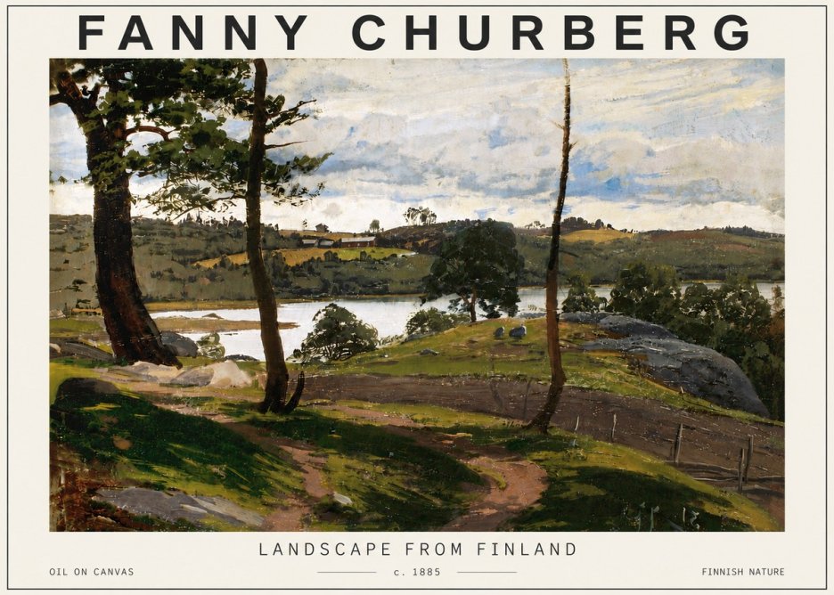 Fanny Churberg Landscape from Finland No6 - Póster