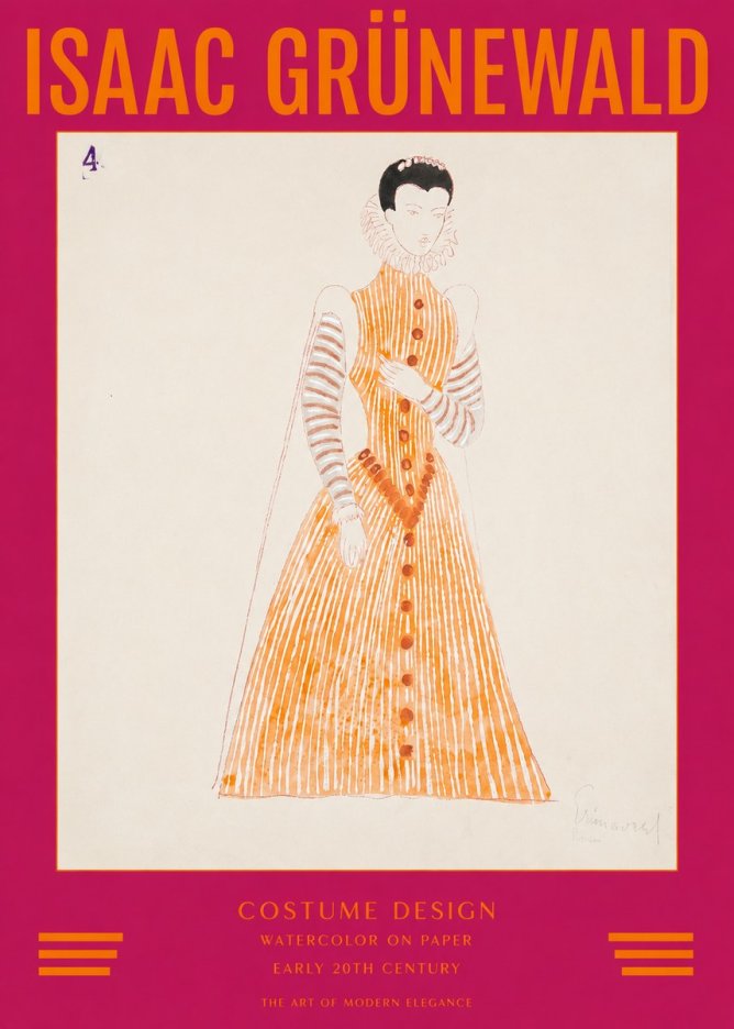 Isaac Grünewald Costume Design VII No2 - Póster