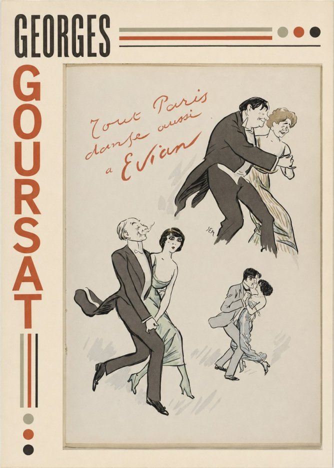Georges Goursat Tout Paris Danse Aussi À Evian No5 - Póster