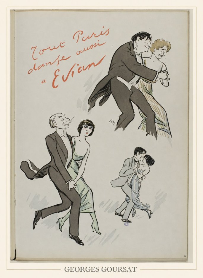 Georges Goursat Tout Paris Danse Aussi À Evian No6 - Póster