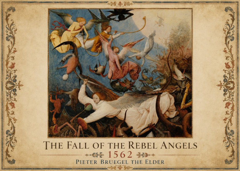 Pieter Bruegel The Fall of the Rebel Angels II No1 - Póster