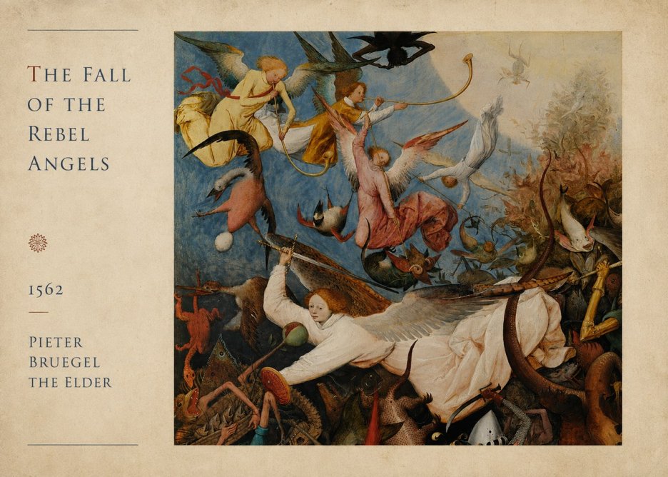 Pieter Bruegel The Fall of the Rebel Angels II No4 - Póster