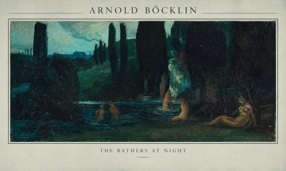 Arnold Böcklin The Bathers at Night No2 - Póster