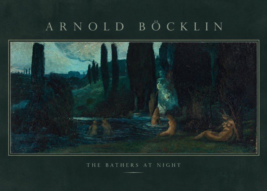 Arnold Böcklin The Bathers at Night No3 - Póster