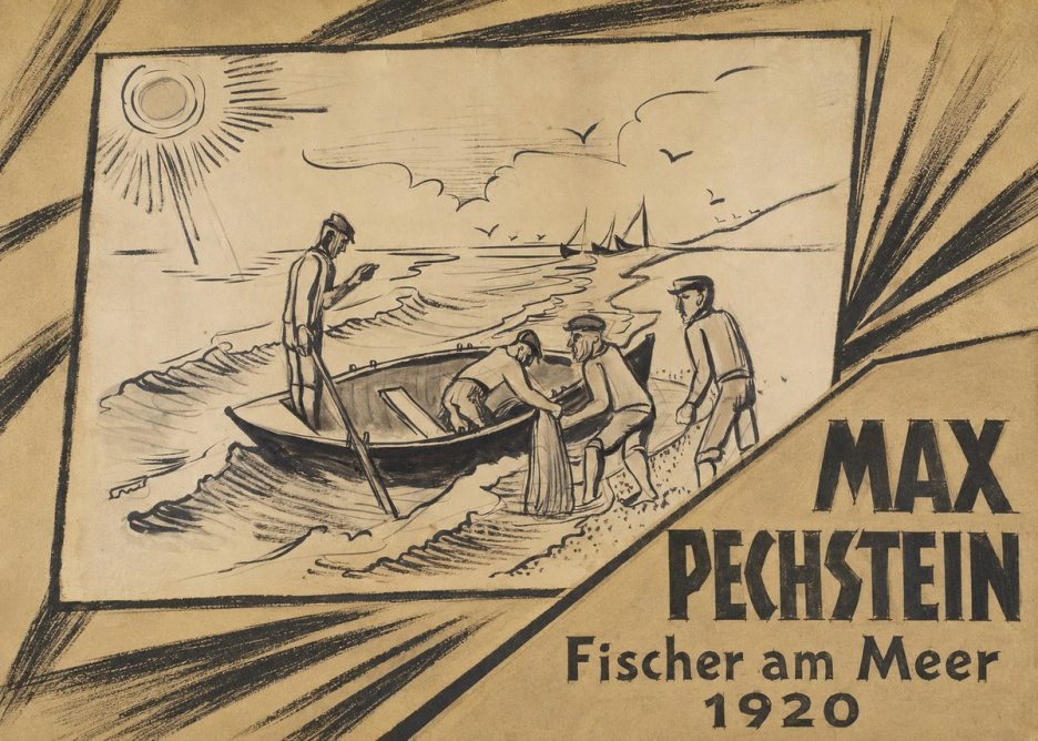 Max Pechstein Fischer Am Meer - 1920 No5 - Póster