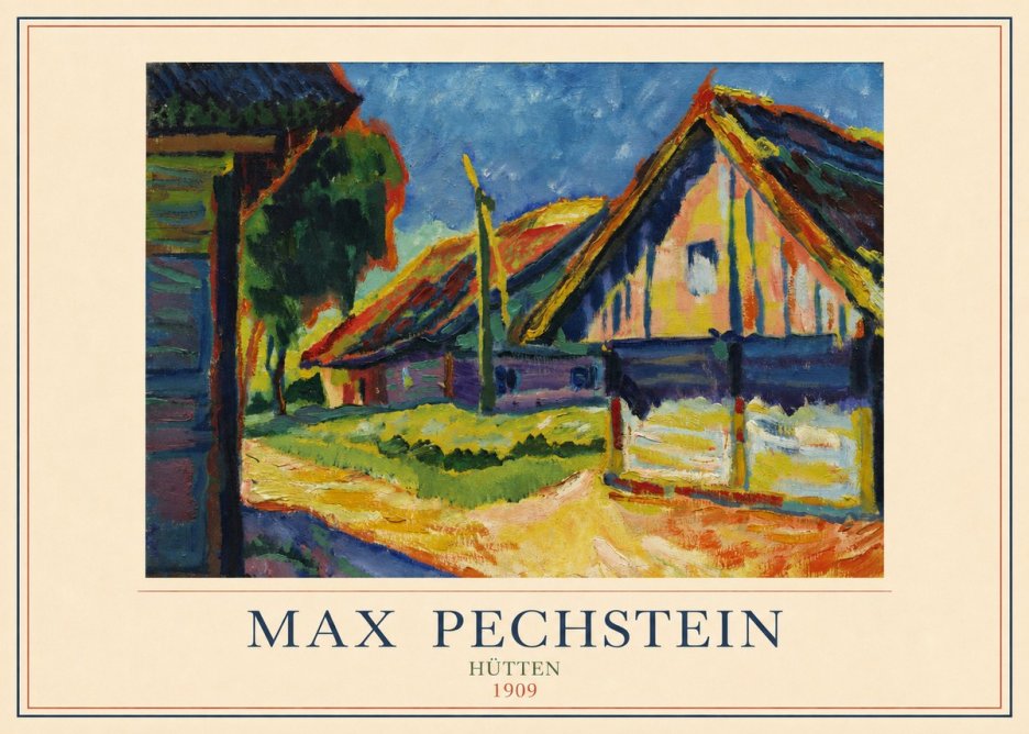 Max Pechstein Hütten 1909 No3 - Póster