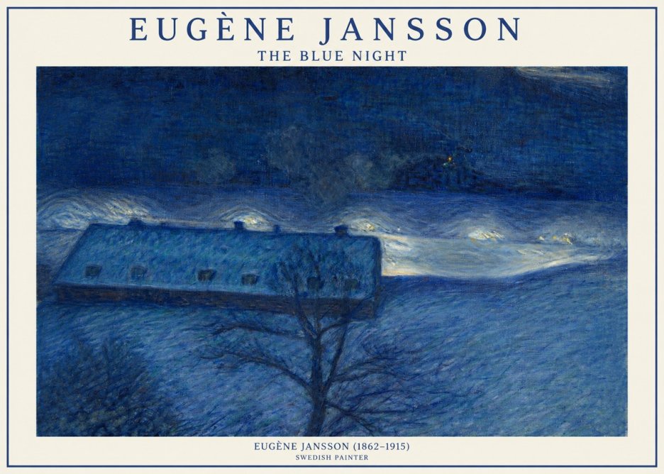 Eugène Jansson The Blue Night No1 - Póster