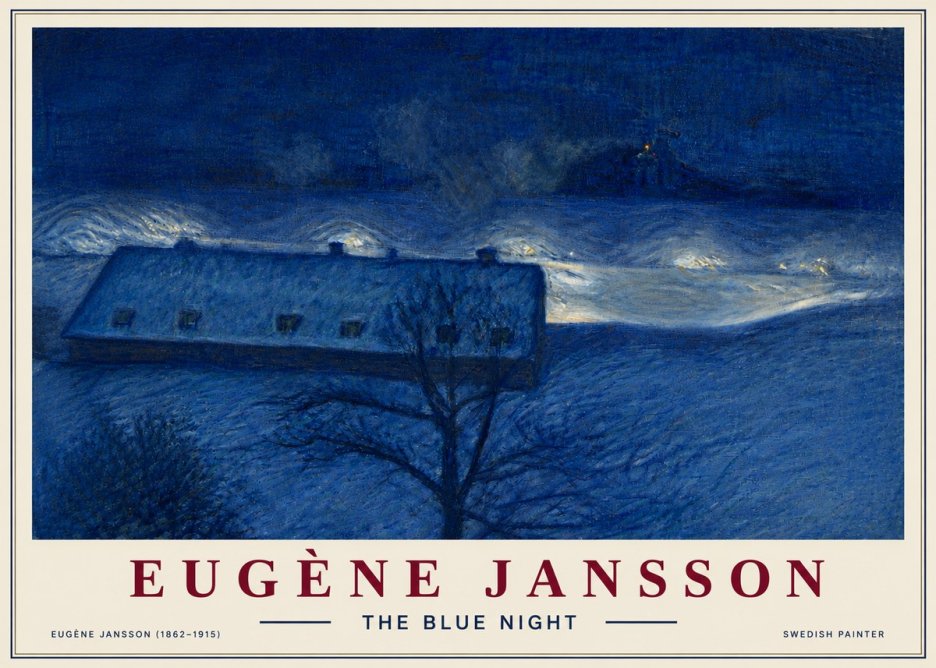 Eugène Jansson The Blue Night No4 - Póster