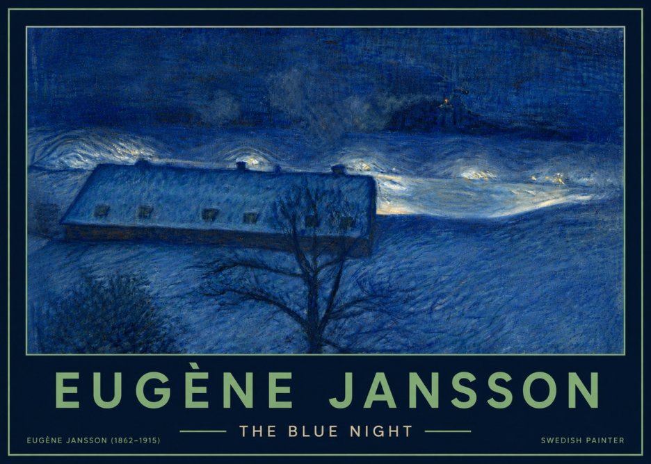 Eugène Jansson The Blue Night No5 - Póster