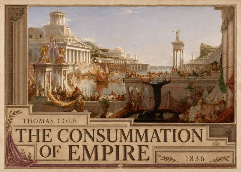 Thomas Cole The Consummation of Empire No5 - Póster