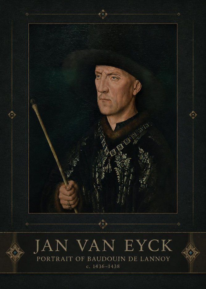 Jan van Eyck Portrait of Baudouin De Lannoy No3 - Póster