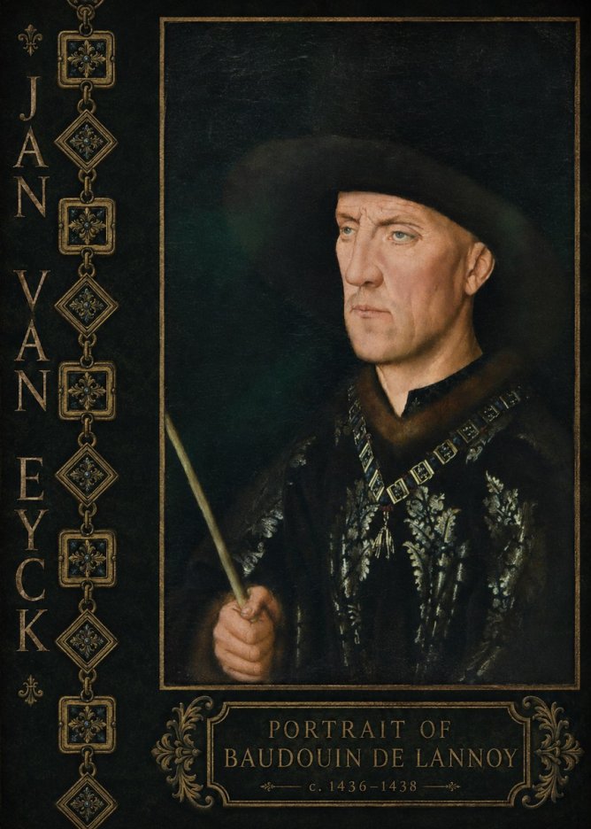Jan van Eyck Portrait of Baudouin De Lannoy No6 - Póster